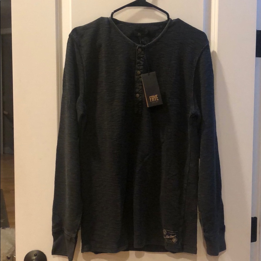 Men’s Large Frye Black Knit Henley
